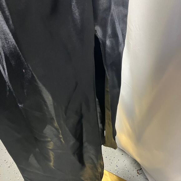 Vintage 80's Slip Dress Intimate Concepts by Terry Russo Women M Black Lace Maxi - Picture 4 of 13